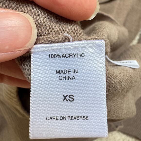 New York & Company Women’s XS Sweater Dress Brown V-Neck Belted Minimalist NWT - Picture 10 of 12